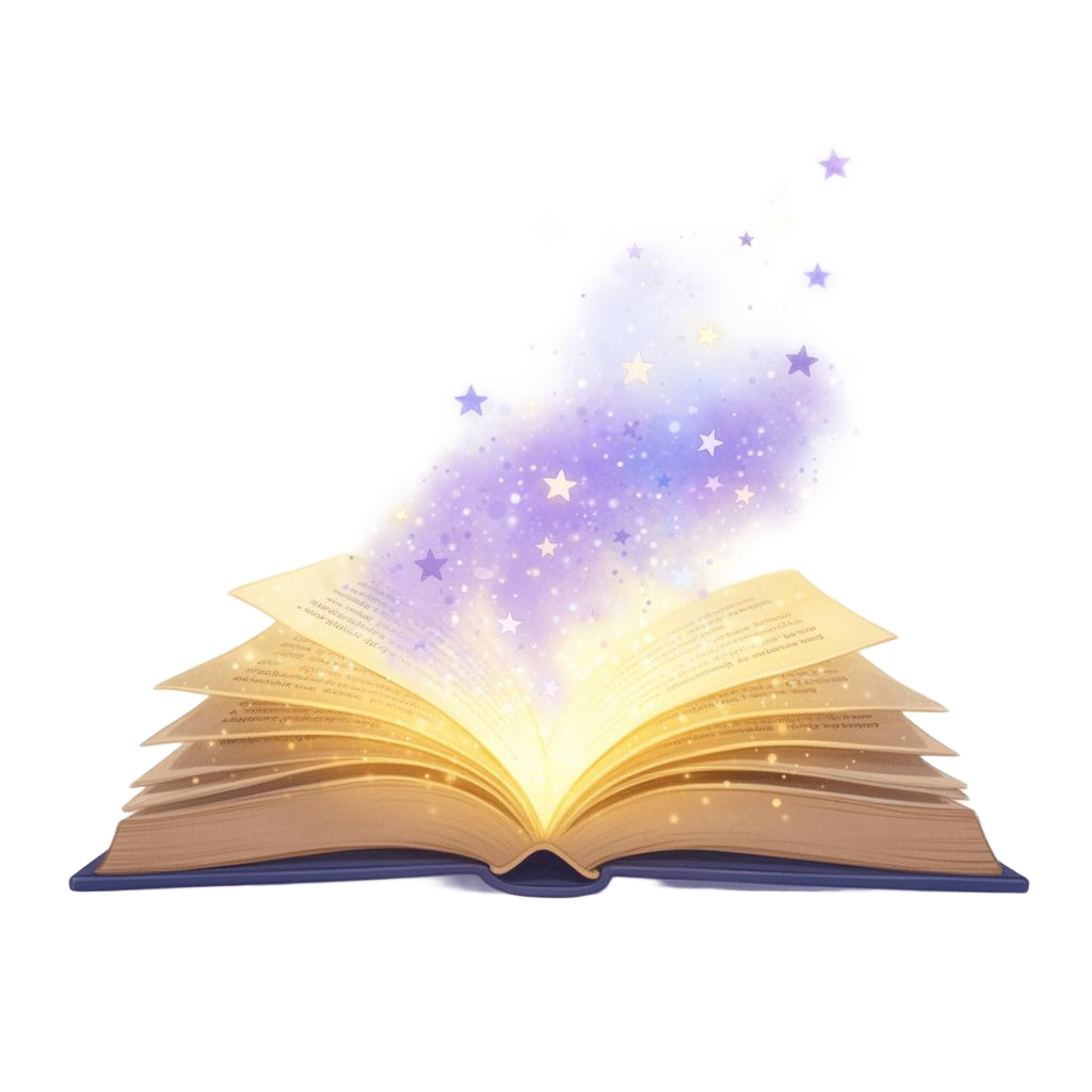 An open magical storybook