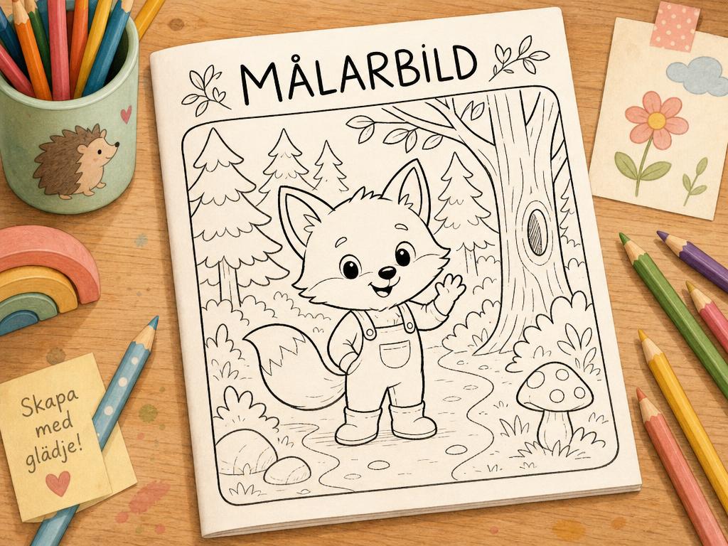 🖍 Målarbild till dagens saga